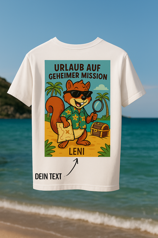 🔍🐿️ Urlaub auf geheimer Mission – mit Leni - Unisex Organic T-Shirt
