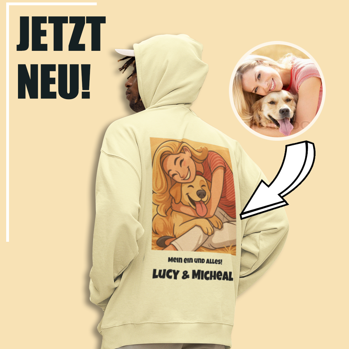 Personalisierter Unisex Hoodie mit Ai Magie