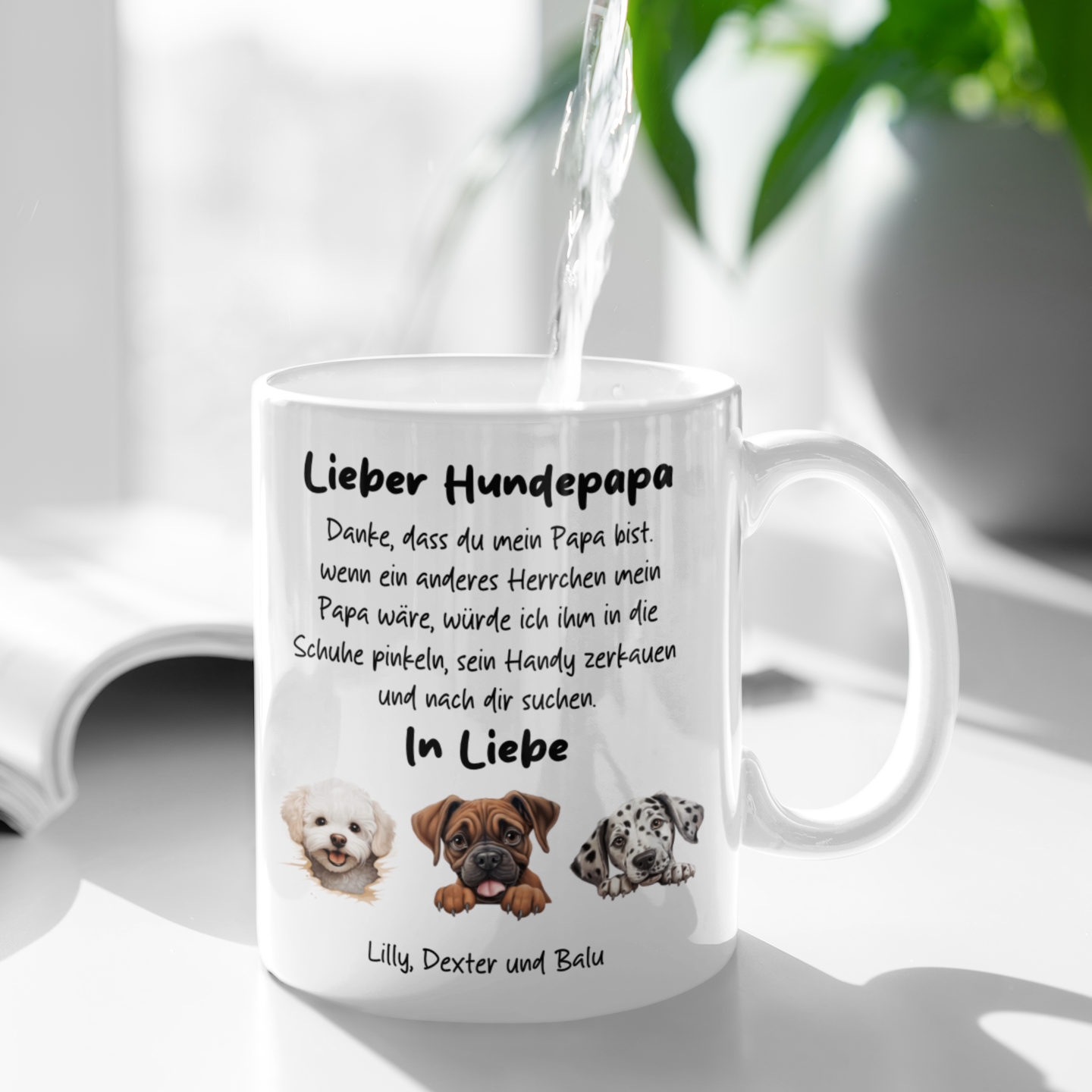 Lieber Hundepapa und Mama - Individuelle Tasse