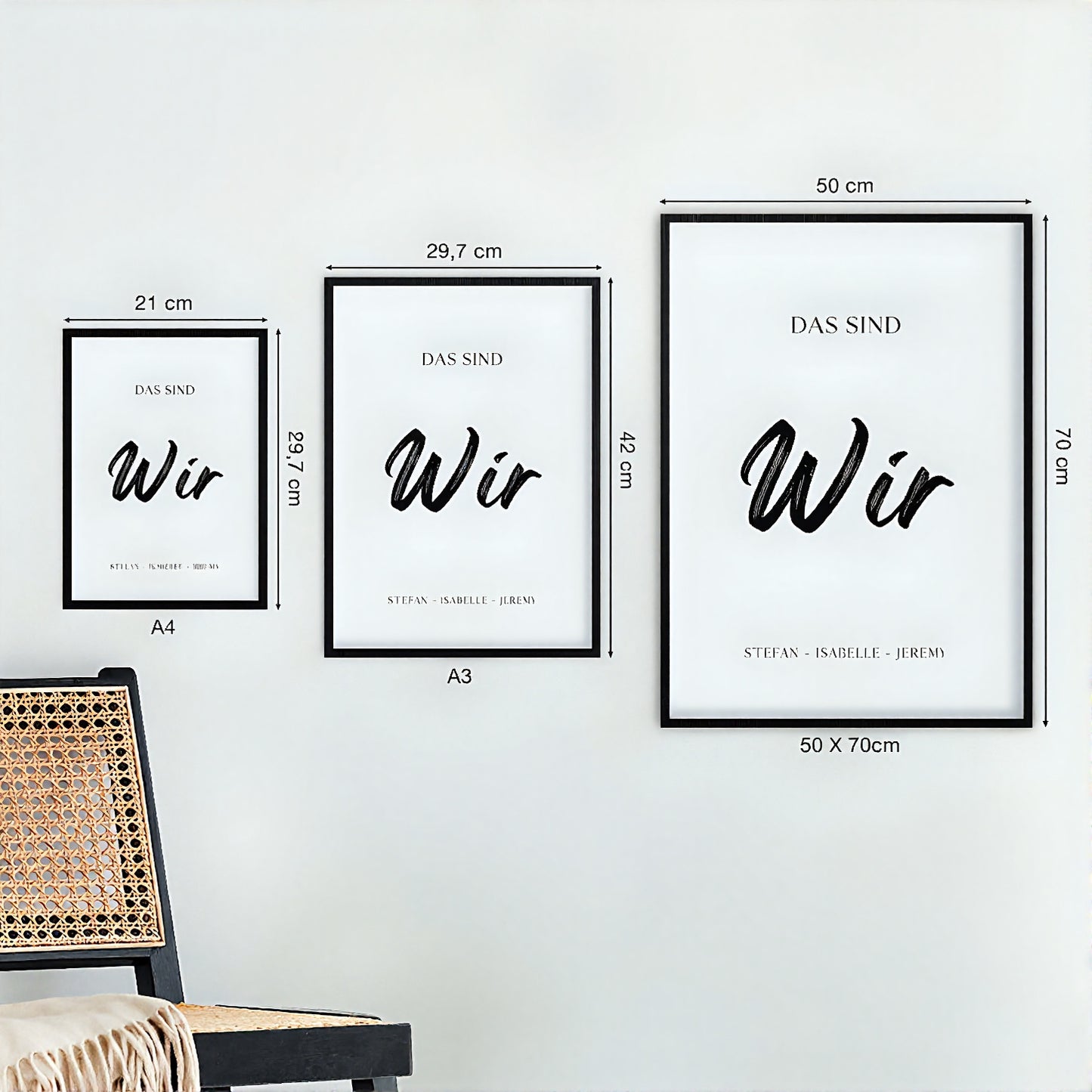 Personalized Cat Poster - Animal Portrait in Watercolor Style