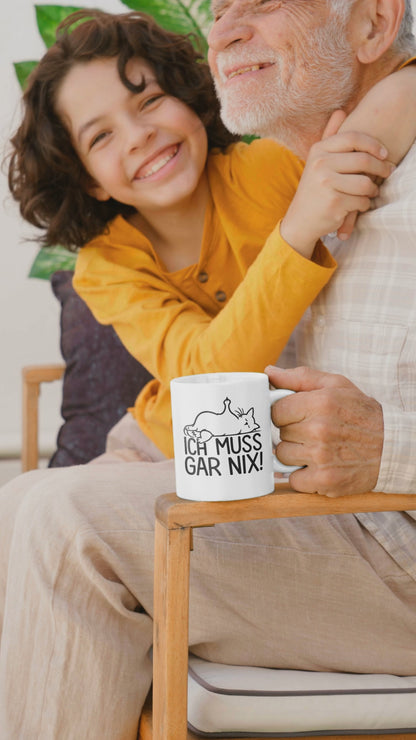 „Cool bleiben – NÖ sagen“ - Weiße Keramiktasse